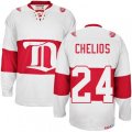 CCM Detroit Red Wings #24 Chris Chelios Premier White Winter Classic Throwback NHL Jersey