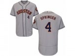 Houston Astros #4 George Springer Grey Flexbase Authentic Collection MLB Jersey