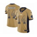 Los Angeles Rams #14 Sean Mannion Limited Gold Rush Drift Fashion NFL Jersey
