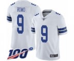 Dallas Cowboys #9 Tony Romo White Vapor Untouchable Limited Player 100th Season Football Jersey