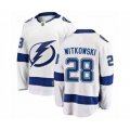 Tampa Bay Lightning #28 Luke Witkowski Fanatics Branded White Away Breakaway Hockey Jersey
