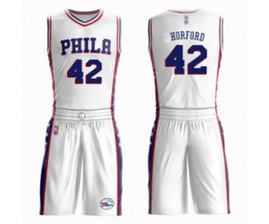 Philadelphia 76ers #42 Al Horford Swingman White Basketball Suit Jersey - Association Edition