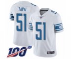 Detroit Lions #51 Jahlani Tavai White Vapor Untouchable Limited Player 100th Season Football Jersey