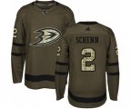Anaheim Ducks #2 Luke Schenn Authentic Green Salute to Service Hockey Jersey