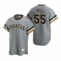 Nike Pittsburgh Pirates #55 Josh Bell Gray Cooperstown Collection Road Stitched Baseball Jersey