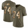 Houston Texans #74 Chris Clark Limited Olive Gold 2017 Salute to Service NFL Jersey
