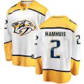 Nashville Predators #2 Dan Hamhuis Fanatics Branded White Away Breakaway NHL Jersey
