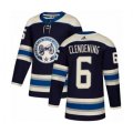Columbus Blue Jackets #6 Adam Clendening Premier Navy Blue Alternate NHL Jersey