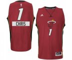 Miami Heat #1 Chris Bosh Authentic Red 2014-15 Christmas Day Basketball Jersey