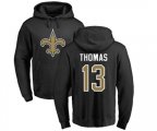 New Orleans Saints #13 Michael Thomas Black Name & Number Logo Pullover Hoodie