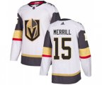 Vegas Golden Knights #15 Jon Merrill Authentic White Away NHL Jersey