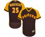 San Diego Padres Nick Margevicius Brown Alternate Cooperstown Authentic Collection Flex Base Baseball Player Jersey