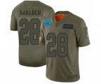 Carolina Panthers #28 Rashaan Gaulden Limited Camo 2019 Salute to Service Football Jersey