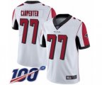Atlanta Falcons #77 James Carpenter White Vapor Untouchable Limited Player 100th Season Football Jersey