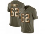 New England Patriots #62 Joe Thuney Limited Olive Gold 2017 Salute to Service NFL Jersey