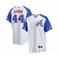 Atlanta Braves #44 Hank Aaron White 2023 City Connect Cool Base Stitched Baseball Jersey