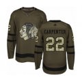 Chicago Blackhawks #22 Ryan Carpenter Authentic Green Salute to Service Hockey Jersey