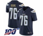Los Angeles Chargers #76 Russell Okung Navy Blue Team Color Vapor Untouchable Limited Player 100th Season Football Jersey