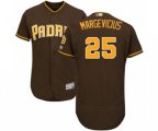 San Diego Padres Nick Margevicius Brown Alternate Flex Base Authentic Collection Baseball Player Jersey