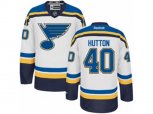 Reebok St. Louis Blues #40 Carter Hutton Authentic White Away NHL Jersey
