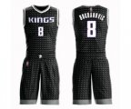 Sacramento Kings #8 Bogdan Bogdanovic Swingman Black Basketball Suit Jersey Statement Edition