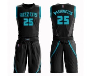 Charlotte Hornets #25 PJ Washington Authentic Black Basketball Suit Jersey - City Edition