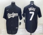 Los Angeles Dodgers #7 Julio Urias Black Turn Back The Clock Stitched Cool Base Jersey
