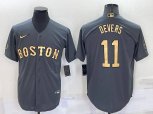 Boston Red Sox #11 Rafael Devers Grey 2022 All Star Stitched Cool Base Nike Jersey