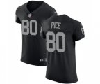 Oakland Raiders #80 Jerry Rice Black Team Color Vapor Untouchable Elite Player Football Jersey