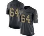 Green Bay Packers #64 Justin McCray Limited Black 2016 Salute to Service Football Jersey