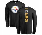Pittsburgh Steelers #26 Mark Barron Black Backer Long Sleeve T-Shirt