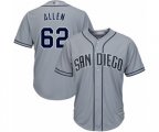 San Diego Padres Austin Allen Authentic Grey Road Cool Base Baseball Player Jersey