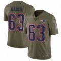 New England Patriots #63 Antonio Garcia Limited Olive 2017 Salute to Service NFL Jersey