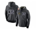 Cincinnati Bengals #32 Jeremy Hill Stitched Black Anthracite Salute to Service Player Performance Hoodie