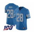 Detroit Lions #28 Quandre Diggs Blue Team Color Vapor Untouchable Limited Player 100th Season Football Jersey