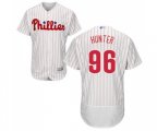 Philadelphia Phillies #96 Tommy Hunter White Home Flex Base Authentic Collection Baseball Jersey