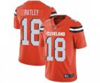 Cleveland Browns #18 Damion Ratley Orange Alternate Vapor Untouchable Limited Player Football Jersey