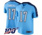 Tennessee Titans #17 Ryan Tannehill Limited Light Blue Rush Vapor Untouchable 100th Season Football Jersey