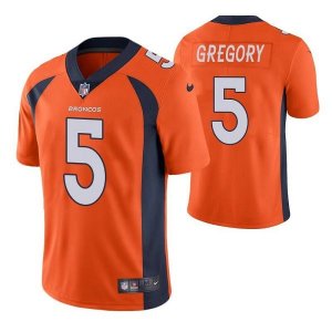 Denver Broncos #5 Randy Gregory Orange Vapor Untouchable Limited Stitched Jersey