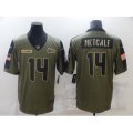 Seattle Seahawks #14 D.K. Metcalf Nike Olive 2021 Salute To Service Limited Player Jersey
