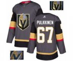 Vegas Golden Knights #67 Teemu Pulkkinen Authentic Gray Fashion Gold NHL Jersey