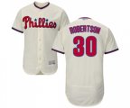 Philadelphia Phillies #30 David Robertson Cream Alternate Flex Base Authentic Collection Baseball Jersey