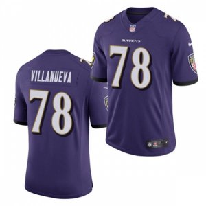 Baltimore Ravens #78 Alejandro Villanueva Nike Purple Vapor Limited Player Jersey