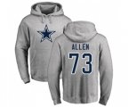 Dallas Cowboys #73 Larry Allen Ash Name & Number Logo Pullover Hoodie