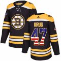 Boston Bruins #47 Torey Krug Authentic Black USA Flag Fashion NHL Jersey