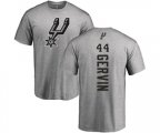 San Antonio Spurs #44 George Gervin Ash Backer T-Shirt