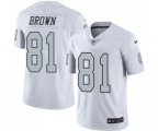 Oakland Raiders #81 Tim Brown Limited White Rush Vapor Untouchable Football Jersey