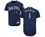 Seattle Mariners #1 Tim Beckham Navy Blue Alternate Flex Base Authentic Collection Baseball Jersey