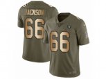 Oakland Raiders #66 Gabe Jackson Limited Olive Gold 2017 Salute to Service NFL Jersey