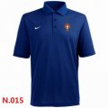 Nike Portugal 2014 World Soccer Authentic Polo Blue